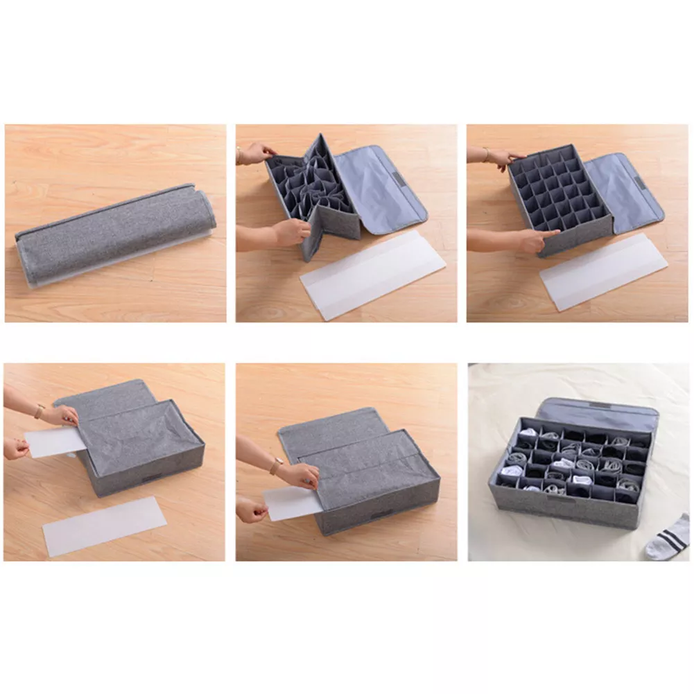 Underwear Socks Organizer With Lids Foldable