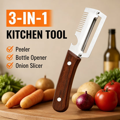 3in1 Peeler Knife Stainless Steel
