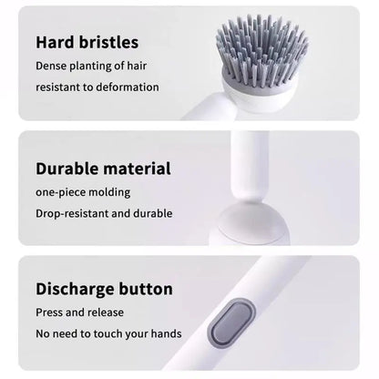 Kitchen Cleaning Adjustable Handle Brush With Soap Dispenser